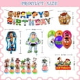 thumbnail image 4 of Birthday Party Supplies for 10 Guest,185Pcs Birthday Decorations Includes Tablecloth, Birthday Banner, Cupcake Toppers, Balloons, tableware, Stickers, Candy Box,Blowouts,Foil Balloon, 4 of 7