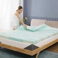 Mattress Topper Full Size, 2 inch Cooling Gel Memory Foam Bed Topper