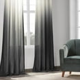 thumbnail image 2 of Ombre Black Faux Linen Sheer Curtain (1 Panel), Ombre Black, 50W X 96L, 2 of 10