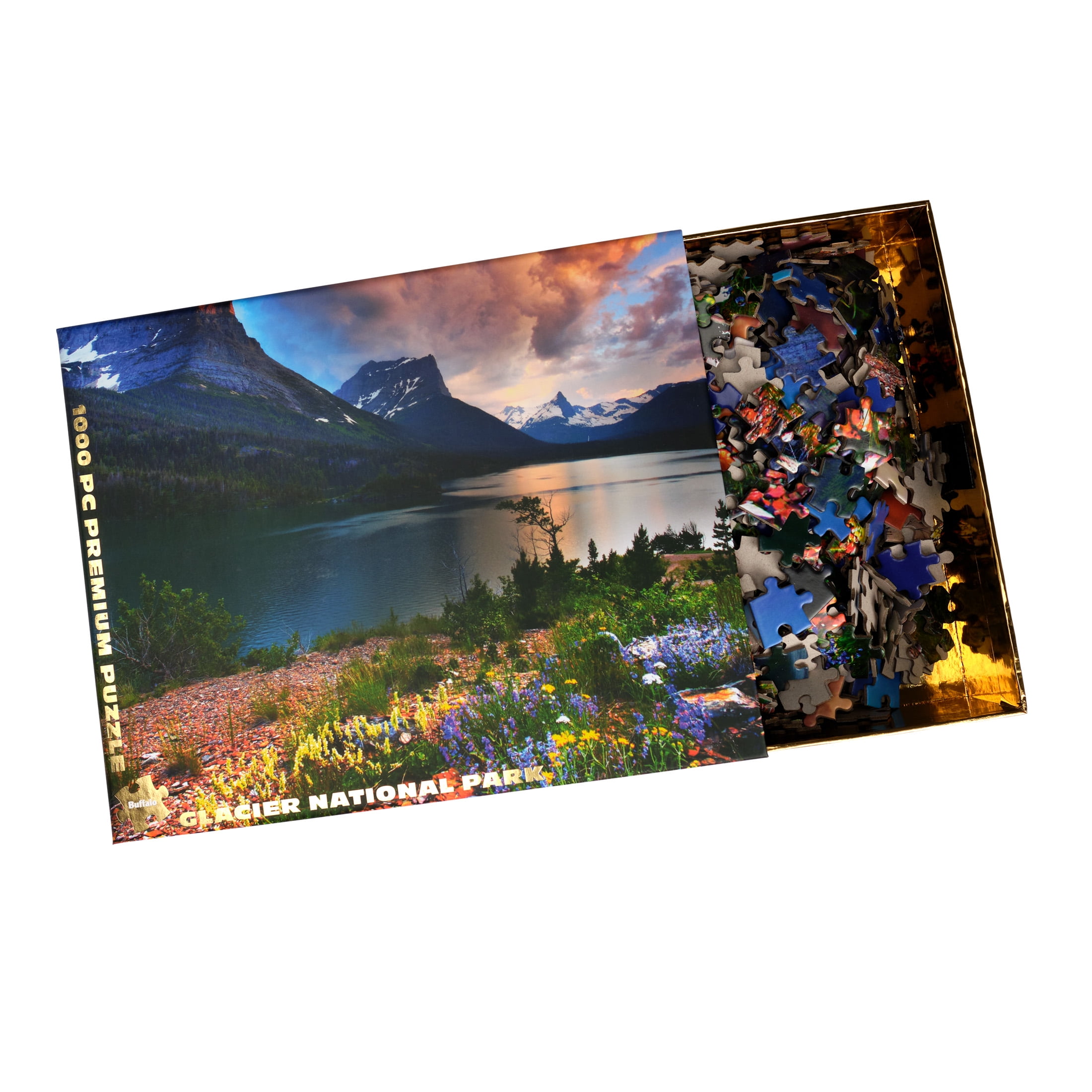 Buffalo Games 1000-Piece Gold Glacier National Park Jigsaw Puzzle
