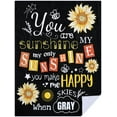 thumbnail image 3 of Sunflower Blanket You are My Sunshine Throw Blanket Cozy Soft Flannel Lightweight Blanket Gifts for Adults Kids All Season 80\\, 3 of 6