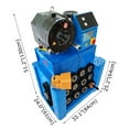 thumbnail image 3 of 220V Electric Pipe Shrinking Machine 0.55"-2.72" Hydraulic Hose Crimping Machine with 13 Dies, 3 of 12