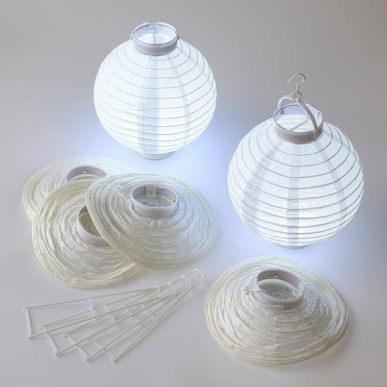 8 White Paper Lantern Set by Ashland Walmart