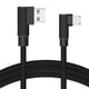 thumbnail image 1 of Cable USB de doble codo 2A Datos de sincronización Cable de carga de alta velocidad tejido de nailon TPE para Android / IOS / Type-C Vogacara DZ3746-19, 1 of 2