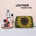 thumbnail image 6 of LNWH Large Capacity Makeup Bag, Sunflower Floral Blooming Flower Pattern PVC Leather Cosmetic Bags, Perfect for Makeup Lovers, Travelers, and Professionals, 6 of 7