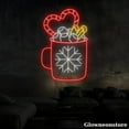 thumbnail image 4 of Glowneon Cocoa Cup Marshmallows Candy Cane Neon Sign, Chocolate Cup LED Sign, Snowflake Cup Sign, 4 of 5