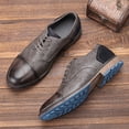 thumbnail image 3 of Zapatos de vestir retro para hombre, zapatos Derby, zapatos casuales para hombre, zapatos de cuero para hombre., 3 of 4