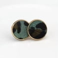 thumbnail image 2 of Tiny Chic Genuine Leather Dainty Soft Fur Leather Leopard Stud Earrings Jewelry, 2 of 3