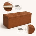 thumbnail image 2 of Nnovaroom 43 Inches Storage Ottoman Bench, Footstool with Storage for Living Room Bedroom Entryway, Load 400 lb, Synthetic Leather, Brown, 2 of 8