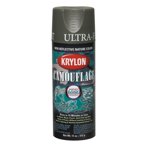Krylon Flat Olive Camouflage Spray Paint, 11 Oz