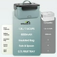 thumbnail image 4 of Cordless Electric Lunch Box for Adults–1.8L Heated Lunch Box Food Warmer, Rechargeable Heating Lunchbox for Office & Outdoor, 70W Lonchera Eléctrica Portátil for Christmas White Elephant Gifts, 4 of 9
