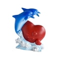 thumbnail image 3 of Estatuilla de estatua de delfín, decoraciones coleccionables, decoración de escritorio para pastel, figura de resina, escultura de Animal marino para Estilo C, 3 of 8
