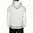 thumbnail image 3 of Chiccall Men's Hoodies Half Zip Hooded Sweatshirts Casual Oversized Colorblock Mock Neck Pullover Tops with Pocket, 3 of 7