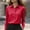 Red, variant on Womens Shirts Wrinkle Resistant Button Down formal Spring Summer T Shirts for Women Blue L