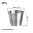 thumbnail image 2 of Unique Bargains Verres à Shooter en Acier Inoxydable, Lot de 6 Verres à Shooter Ronds Transparents 50 Ml/1,8 OZ en Vrac, 2 of 5