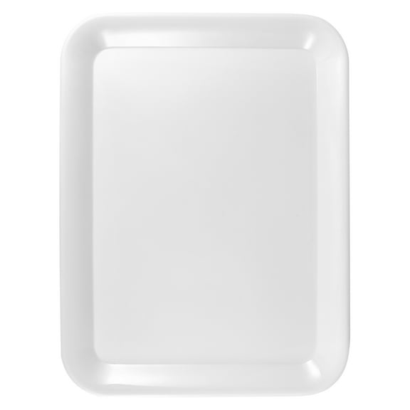 Howish Durable Tray White Melamine Serving Tray for Fast Food Restaurant(15.16"X11.22"X0.79")