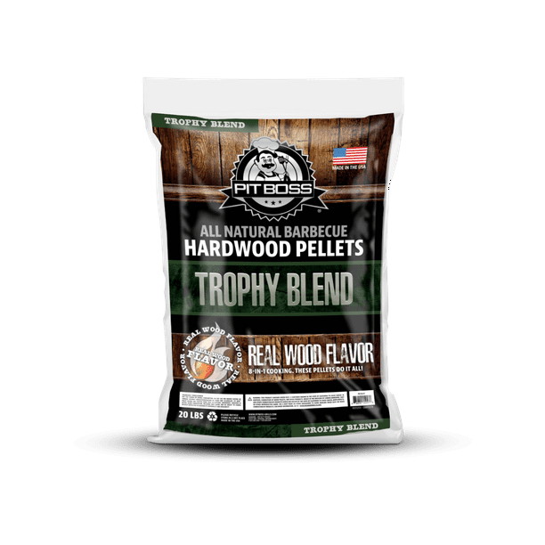 Pit Boss 100 AllNatural Hardwood Trophy Blend BBQ Grilling Pellets
