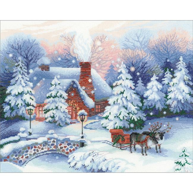 Christmas Eve Counted Cross Stitch Kit 17.75" x 13.75" 14 Count