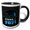 Black/White, variant on 3drose, Class of 2021 Graduate Blue and Black Cap and Tassel, 15oz Mug