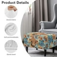 thumbnail image 6 of Xoenoiee Bohemia Mandala Highland Cattle Print Rectangular Ottoman Slipcover Washable Footrest Stool Cover Foldable Storage Furniture Protector Elastic Ottoman Cover for Rectangle Chairs Decor, L, 6 of 7