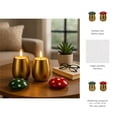 thumbnail image 5 of Decorative Small Mushroom Scented Candles for Men or Women - Stylish Votive Candle with Lid for Outdoor and Indoor - Whimsical Decor for Living Room, Bedroom, or Bathroom - Set of 2, 5", Gold & Red, 5 of 11
