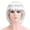 White, variant on Spencer Short Bob Hair Wigs Straight with Flat Bangs Synthetic Colorful Daily Cosplay Anime Halloween Party Hair Wig for Women