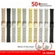 thumbnail image 1 of Correa de acero inoxidable para relojes de hombre y mujer Correa de reloj de acero inoxidable con un solo cierre de presión y codo plano de metal macizo de 16 a 26 mm, 1 of 4