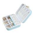 thumbnail image 3 of Unique Bargains Travel Jewelry Box Small Portable PU Leather Jewelry Organizer Case Light Blue, 3 of 7