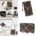 thumbnail image 4 of ZUXONGSY Boho Flower Print Ladies Crossbody Hobo Purse Combo - PU Leather Satchel with Lightweight Wallet, Waterproof Hobo Bag and Wallet Set for Shopping Work Business, 4 of 5