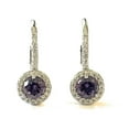 thumbnail image 2 of ADIRFINE 925 Sterling Silver Birthstone Color Stone Lever Back Earrings, 2 of 6
