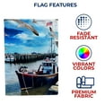 thumbnail image 5 of America Forever River Dock Fishing Boat Summer Garden Flag 12.5 x 18 inches Lake Pool Patriotic US Flag Double Sided Summer Seasonal Yard Outdoor Decorative Nautical Seagulls Garden Flag, 5 of 5