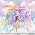 thumbnail image 5 of Bow Colorful Beautiful Backdrop On Cloud 9 Birthday Backdrop for Girls Photography Background Decoration Colorful Modern Beautiful Fabric Photo Shoot Studio Props, 5 of 5