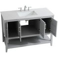 thumbnail image 3 of Elegant Decor Aubrey 48" Single Quartz Top Bathroom Vanity in Gray, 3 of 15