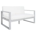 thumbnail image 3 of SAFAVIEH Emiko Outdoor Patio Loveseat Bench, Grey/Beige, 3 of 11