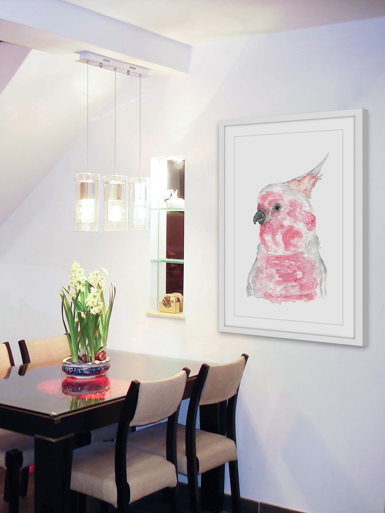 "Major Mitchell's Cockatoo" Framed Painting Print