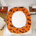 thumbnail image 5 of Manfei Spooky Purple Bats Bed Sheets,Happy Halloween Day King Sheets,Orange Black Sheet Set For Boys Kids,Luxury Bedroom Decor,4-Piece, 5 of 7