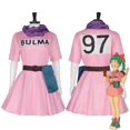 thumbnail image 2 of Disfraz de Bulma de Anime para mujer adulta, vestido rosa, traje de uniforme de Halloween, atuendo para fiesta y actuación, 2 of 5