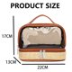 thumbnail image 5 of Bolsa de maquillaje de paja bohemia, bolsa de maquillaje grande, bolsa de cosméticos de doble capa, bolsa de maquillaje de viaje, bolsas de viaje de cosméticos, bolsa de paja bohemia portátil, bolsa, 5 of 8