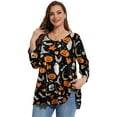 thumbnail image 6 of LARACE Women's Plus Size Tops 3/4 Length Sleeve Shirts Dressy Casual V Neck Tunic Blouse Flower93_3X, 6 of 6