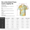 thumbnail image 6 of Haiem Yellow With Teal Marble Printed Hawaiian Shirt for Men - Men’s Casual Beach Summer Shirts - Stretch Fabric with Modern Fit-X-Large, 6 of 7