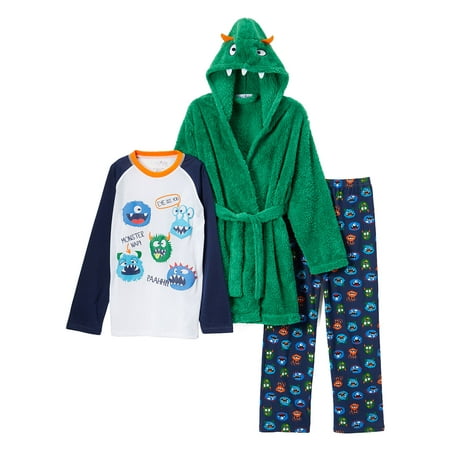 Freestyle Revolution Boy's 3 Piece Pajama Sleep Set With Robe (Little Boy & Big Boy)