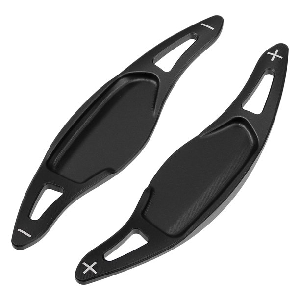 Cubierta de Paleta de cambio de volante Unique Bargains Aleación de aluminio Negro Juego de 2