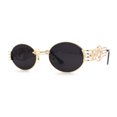 thumbnail image 2 of Dragon Emblem Arm Metal Oval OG Sunglasses Gold Black, 2 of 4