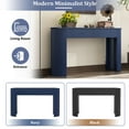 thumbnail image 5 of Harper & Bright Designs Fluted Console Table with Storage , Modern Wood Entryway Table with Drawers and Oval Top for Entryway and Living Room , Navy, 5 of 14