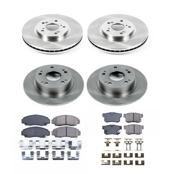 Ultimate Brakes Front and Rear Ceramic Brake Pad and Rotor Kit with Hardware WM81261