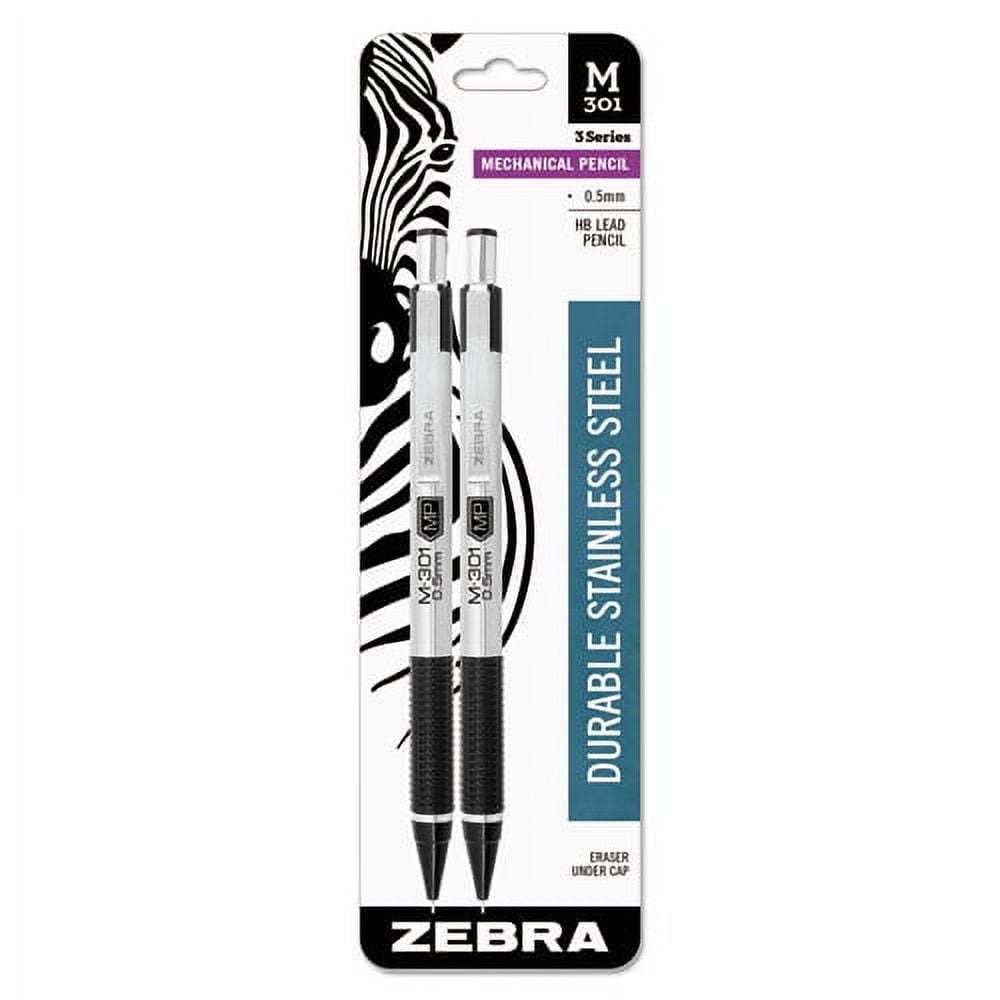 M-301 Mechanical Pencil, 0.5 Mm, Hb (#2.5), Black Lead, Steel/black Accents Barrel, 2/pack | Bundle of 5 Packs