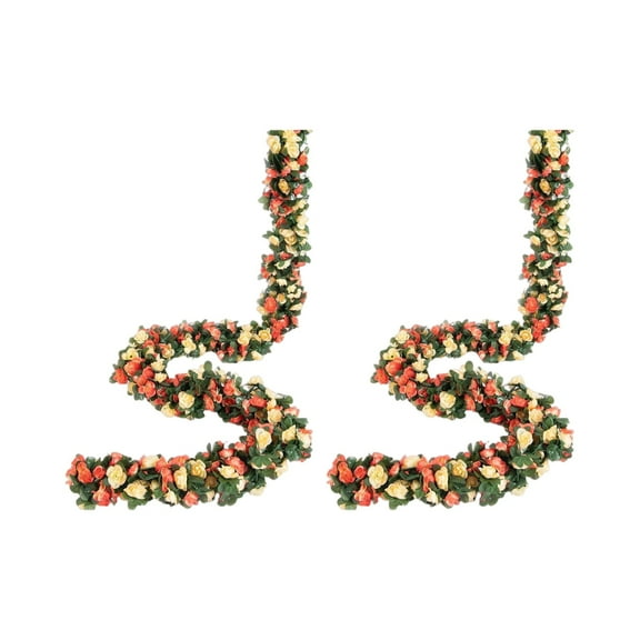 Artificial Vines Floral Garlands for Decor, 98In Length, 2 Pc, Champagne Coral Blooms, Wedding Arch Decorations, Spring Table Centerpiece, Blue Home Decor