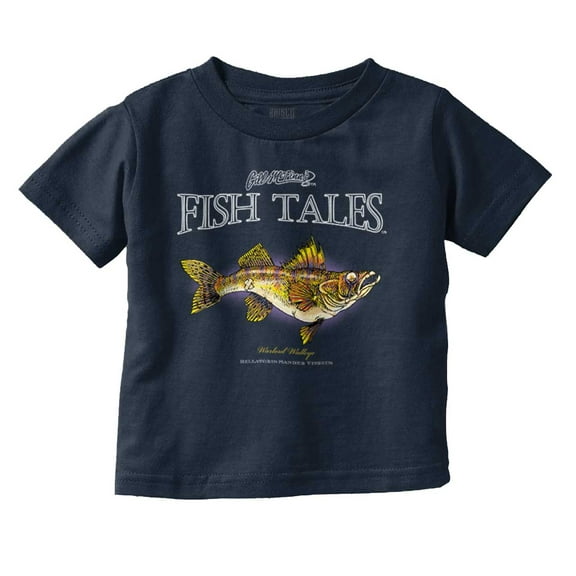 Gill McFinn Warlord Walleye Fishing Toddler Boy Girl T Shirt Infant Toddler Brisco Brands 12M