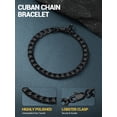 thumbnail image 6 of PROSTEEL Bracelet for Men Women Charm Bracelets 6MM Stainless Steel Cuban Link Chain Birthday Father Day Jewelry Gifts 8.3 Inches Black Chain, 6 of 9
