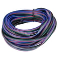 thumbnail image 1 of Uxcell 24 Gauge 4 Conductor Electrical Wire Tinned Copper Cable 25FT Stranded Wire for LED Strips Lamps Residential Wiring, 1 of 7